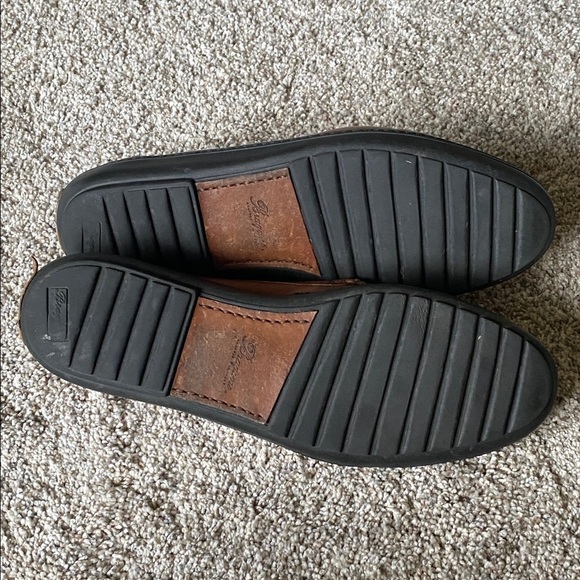 Bragano Brown Leather Tassel Loafers. Size 9.5. Made in Italy. main image 10